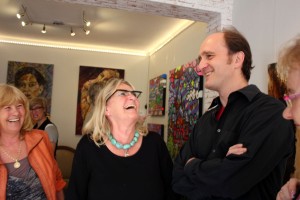 Vernissage in der ART-LOUNGE mit Annelie Kleine, Monika Krautscheid-Bosse und Susanne Hecker / August 2014
